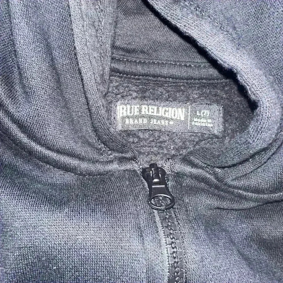 True Religion Graphic full zip sweatshirt hoodie kids boys size 7 - Picture 2 of 3